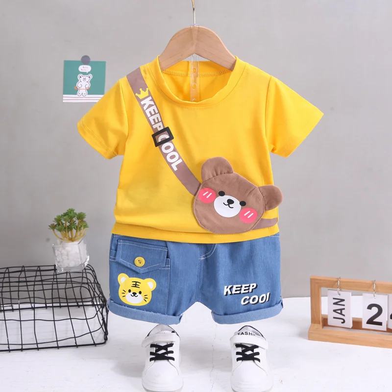 2025 Summer Baby Clothes Sets Boys Short Sleeve T-Shirt Shorts 2Pcs Children Sportwear Suits Fashion Kids Tracksuits Outfits