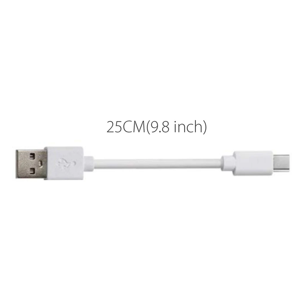 6PCS 25cm Short Micro USB Cable Android Type C USB Easy Carry Practical Charging Cable for Power Bank Samsung Huawei Sony LG