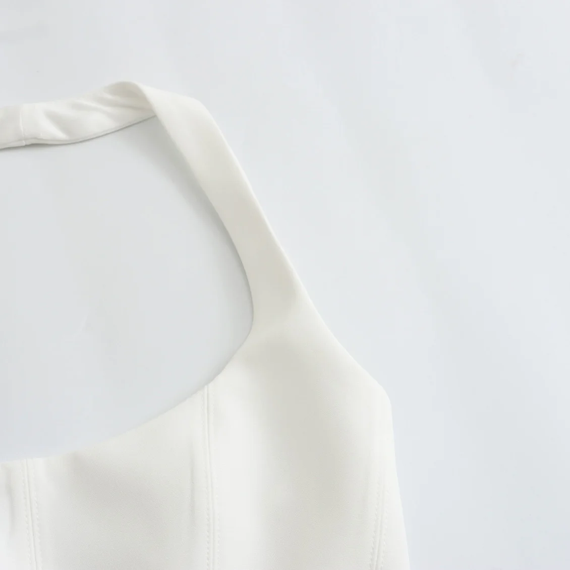 BSAY Women Fashion Summer White Halter Backless O-neck Comfortable Sling Crop Top Chic Female Sexy Streetwear Vest Mujer