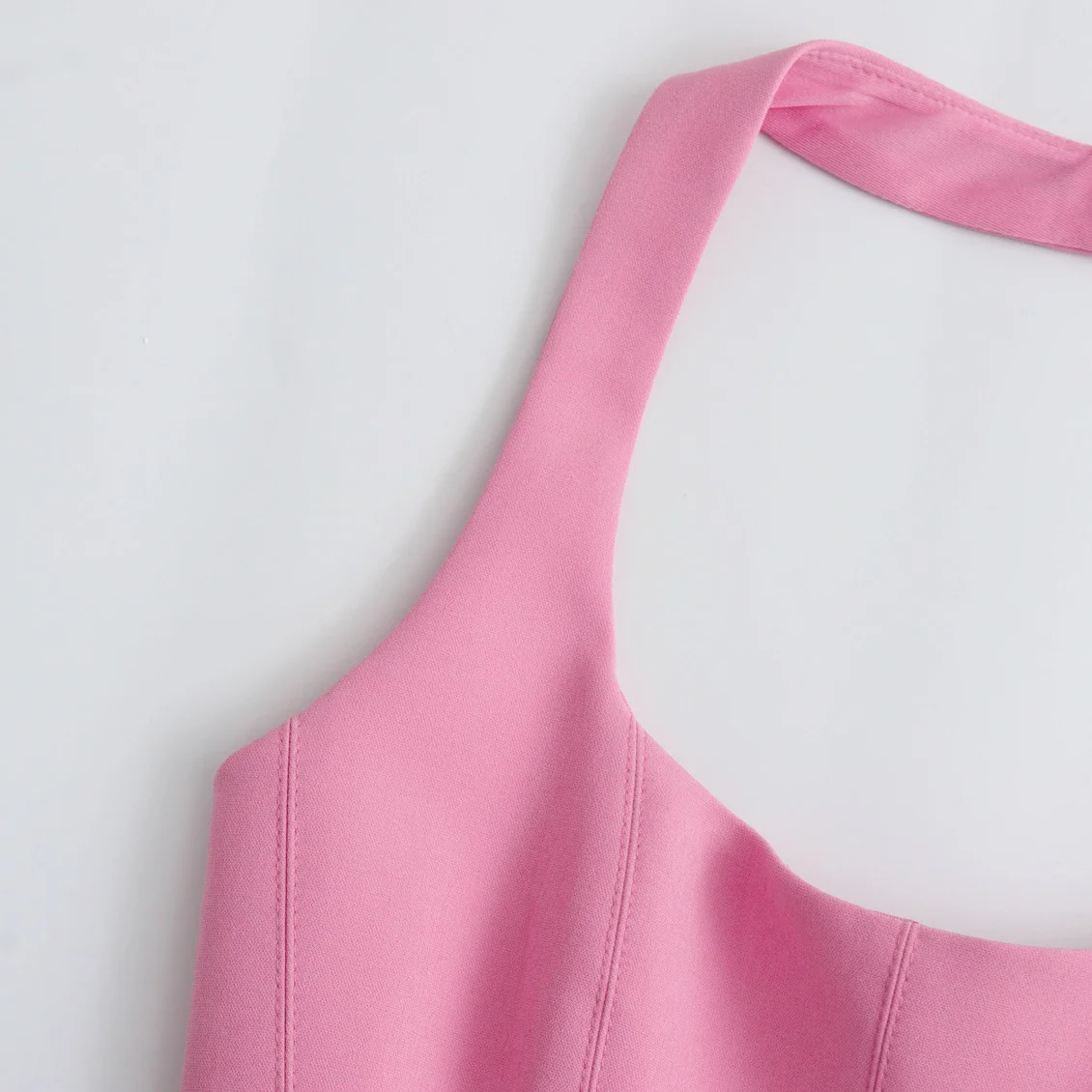 BSAY Women Fashion Summer White Halter Backless O-neck Comfortable Sling Crop Top Chic Female Sexy Streetwear Vest Mujer