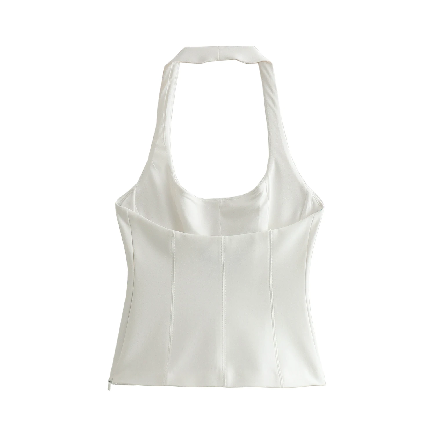 BSAY Women Fashion Summer White Halter Backless O-neck Comfortable Sling Crop Top Chic Female Sexy Streetwear Vest Mujer