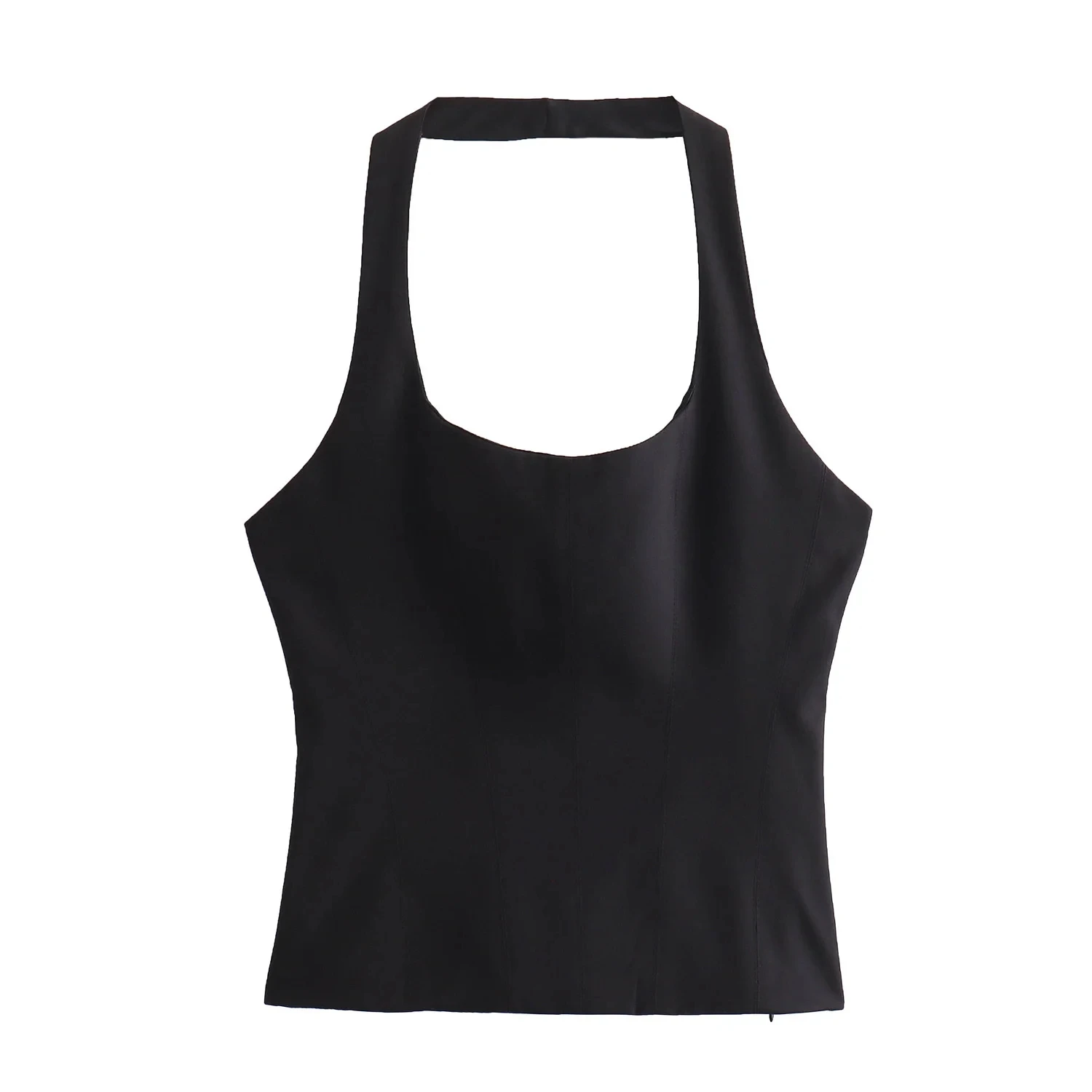 BSAY Women Fashion Summer White Halter Backless O-neck Comfortable Sling Crop Top Chic Female Sexy Streetwear Vest Mujer