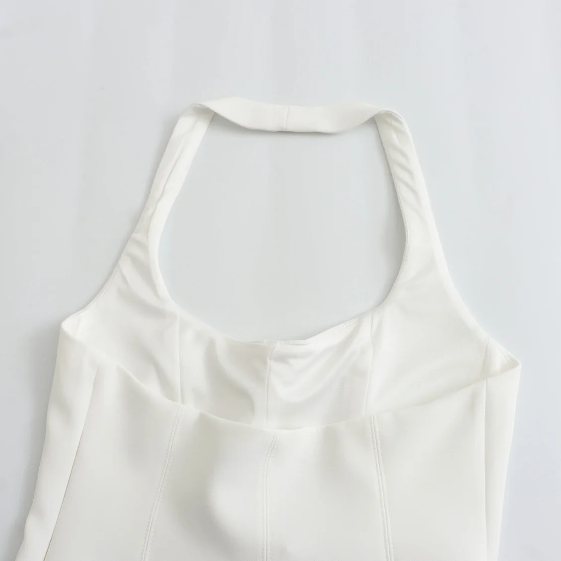 BSAY Women Fashion Summer White Halter Backless O-neck Comfortable Sling Crop Top Chic Female Sexy Streetwear Vest Mujer