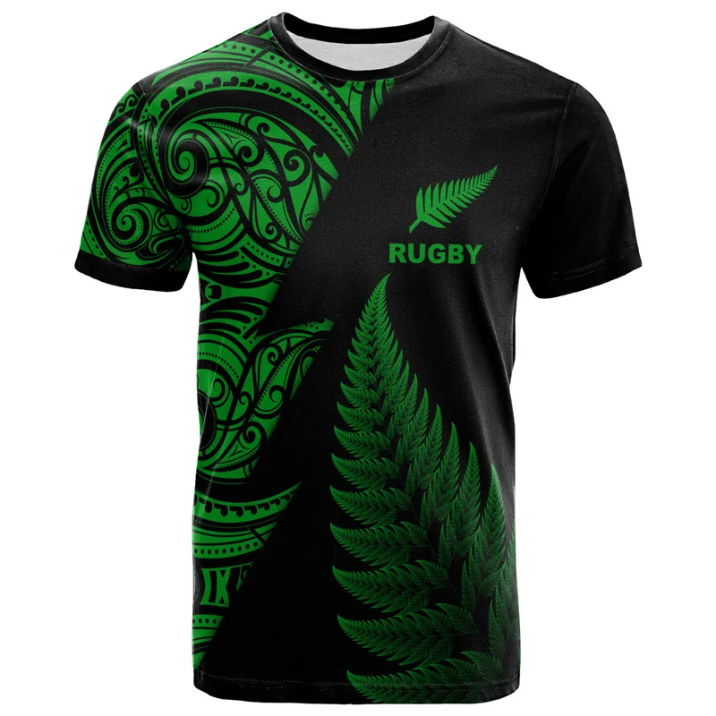 3d New Zealand Maori Rugby Ball Printing T Shirt Sports Fitness Quick Dry T-shirts For Men Fashion Hawaiian Gym Clothing Top