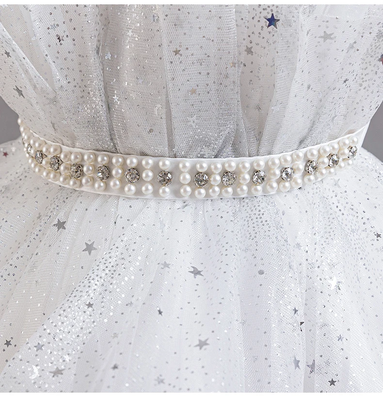 8318 Children's Dress Princess Dress Wedding Bridesmaid Wedding Dress Fluffy Dress Lace Trail Gown Children's Wear
