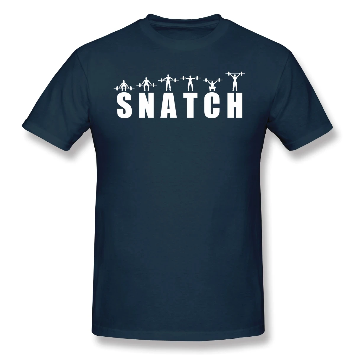 Snatch EssentialAnime Clothes Design Bodybuilding Pumping GYM Muscle Training Crossfit 100% Cotton Men T-Shirt Crew Neck Tops