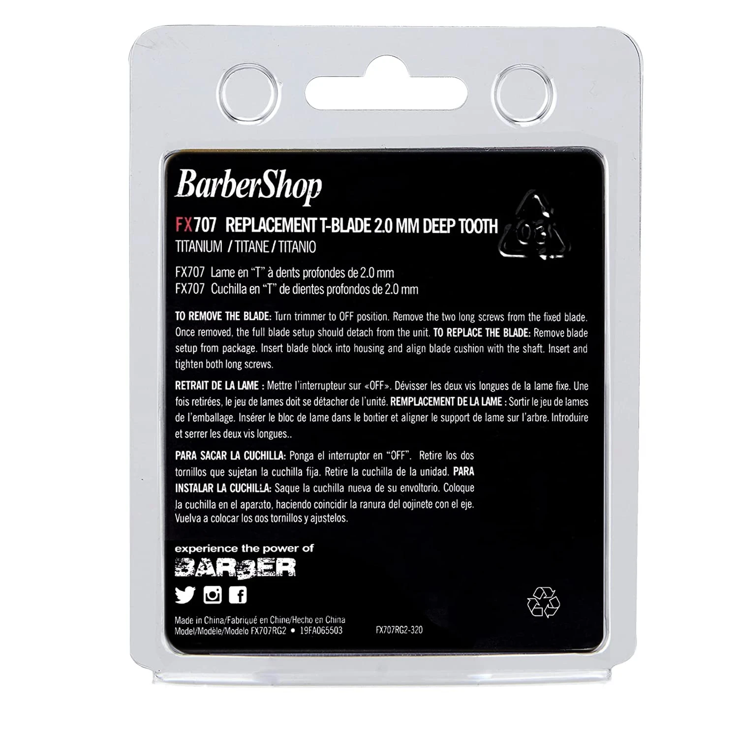 FX707Z Rplacement Blade Fit For Babyliss Trimmer Accessories Head For BaBylissPRO Barberology Hair Trimmers FX787,FX726