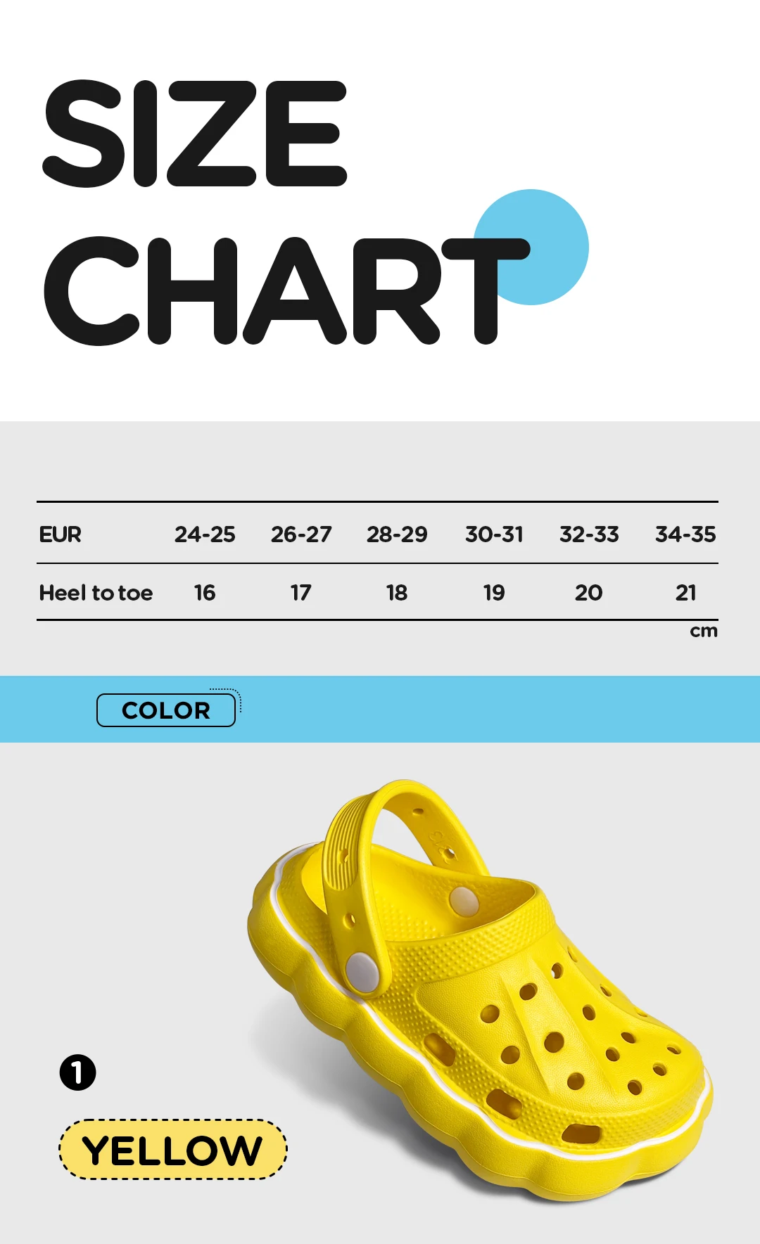 Kids' Summer Lovely EVA Garden Shoes Children Solid Color Toe Sandals Waterproof Breathable Slippers