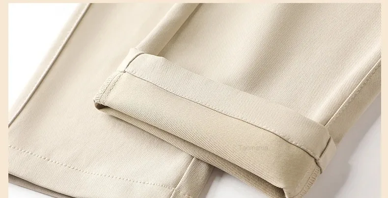 Classic Style Men's Fashion Casual Pants Brand Fashion Solid Color Business Straight ArmyGreen Beige Khaki Anti-wrinkle Trousers