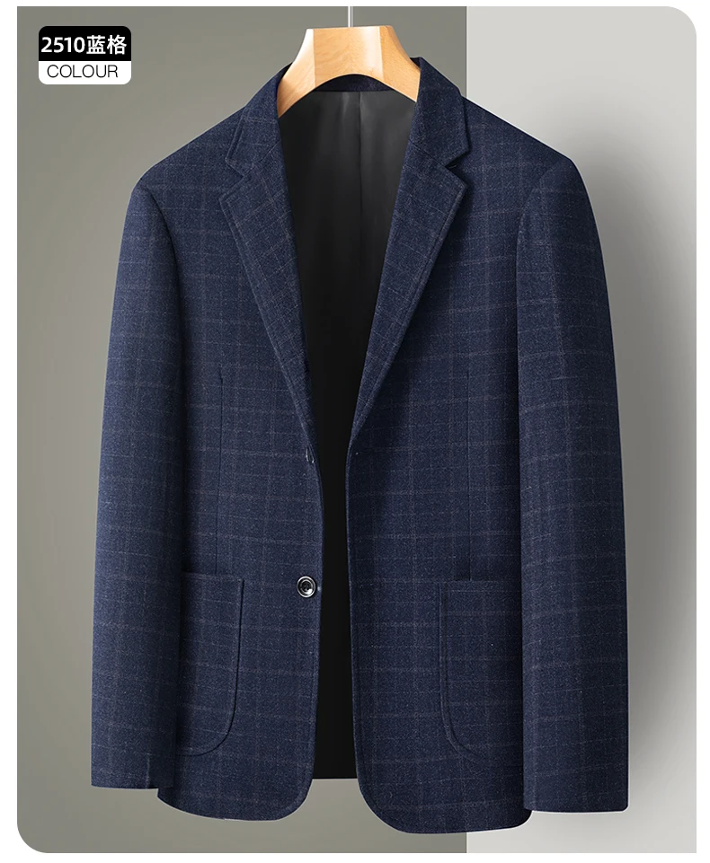 New Men's Blazer Fashion Middle-aged Business Casual Professional Wear Casual Loose British Style Sub-trend Four Seasons Suit