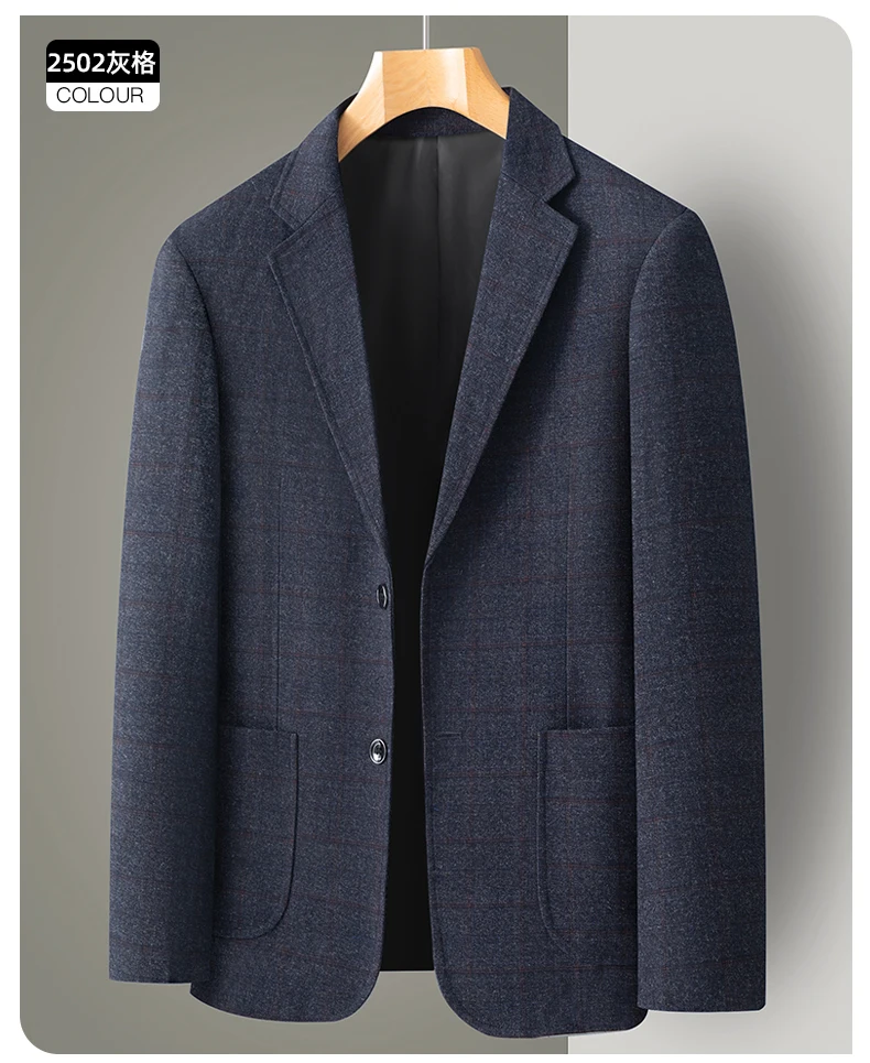 New Men's Blazer Fashion Middle-aged Business Casual Professional Wear Casual Loose British Style Sub-trend Four Seasons Suit