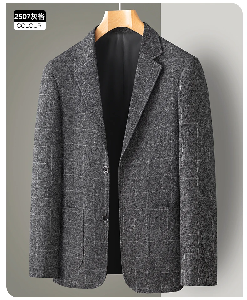 New Men's Blazer Fashion Middle-aged Business Casual Professional Wear Casual Loose British Style Sub-trend Four Seasons Suit