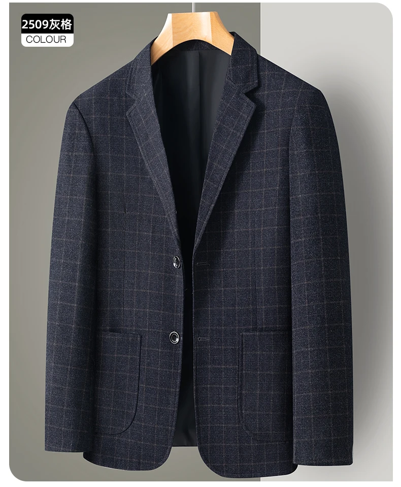 New Men's Blazer Fashion Middle-aged Business Casual Professional Wear Casual Loose British Style Sub-trend Four Seasons Suit