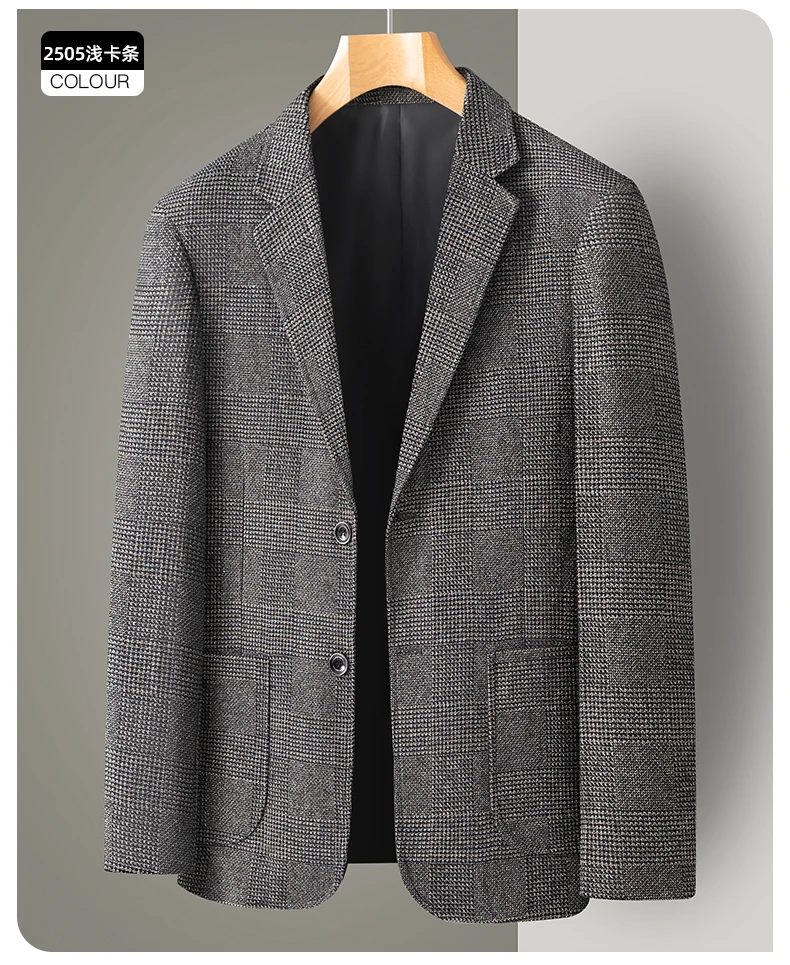 New Men's Blazer Fashion Middle-aged Business Casual Professional Wear Casual Loose British Style Sub-trend Four Seasons Suit