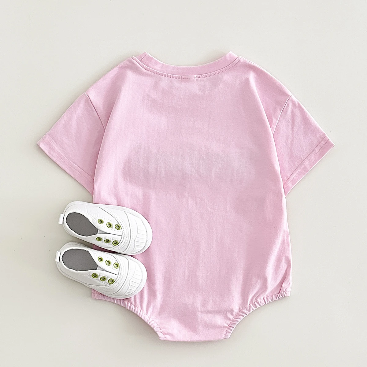 INS Summer Baby Bodysuit Newborn Clothing Boys Girls Cotton Triangle Romper Plush Letter Short Sleeve Infant 0-18M