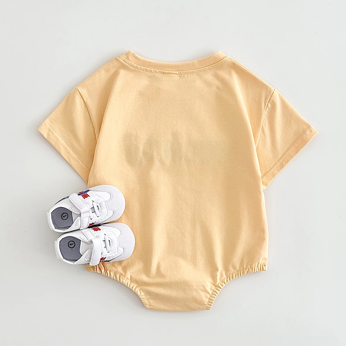 INS Summer Baby Bodysuit Newborn Clothing Boys Girls Cotton Triangle Romper Plush Letter Short Sleeve Infant 0-18M