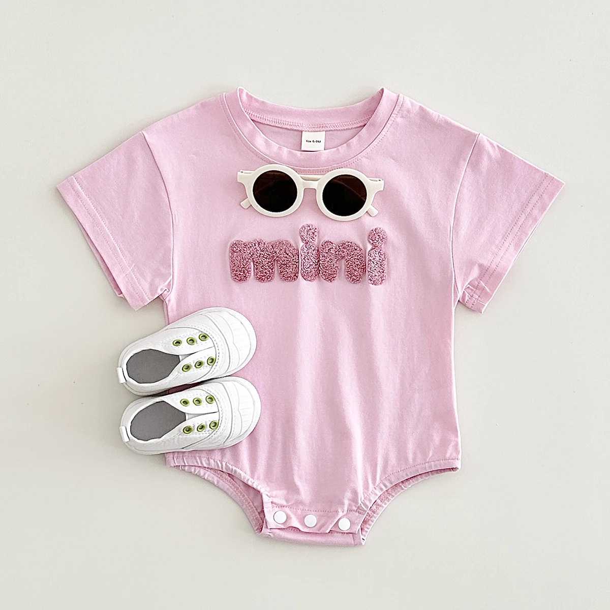 INS Summer Baby Bodysuit Newborn Clothing Boys Girls Cotton Triangle Romper Plush Letter Short Sleeve Infant 0-18M