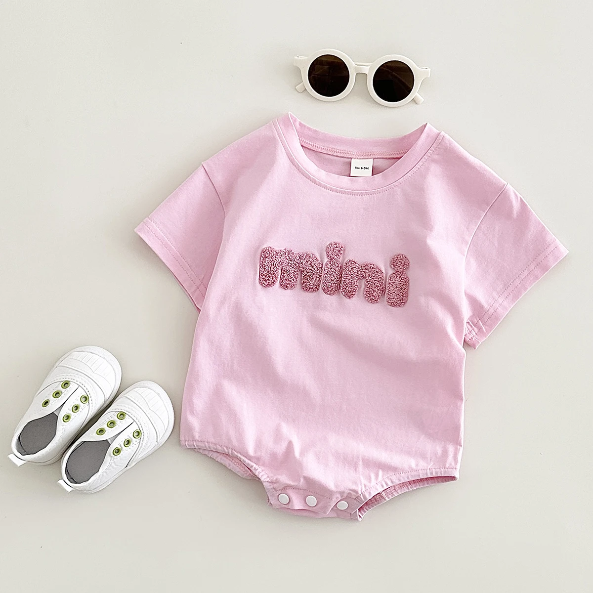 INS Summer Baby Bodysuit Newborn Clothing Boys Girls Cotton Triangle Romper Plush Letter Short Sleeve Infant 0-18M