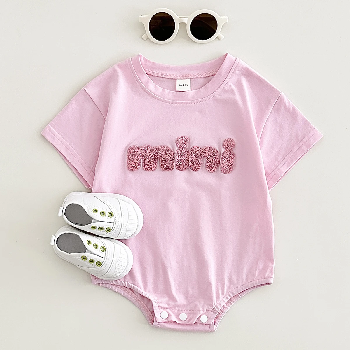 INS Summer Baby Bodysuit Newborn Clothing Boys Girls Cotton Triangle Romper Plush Letter Short Sleeve Infant 0-18M