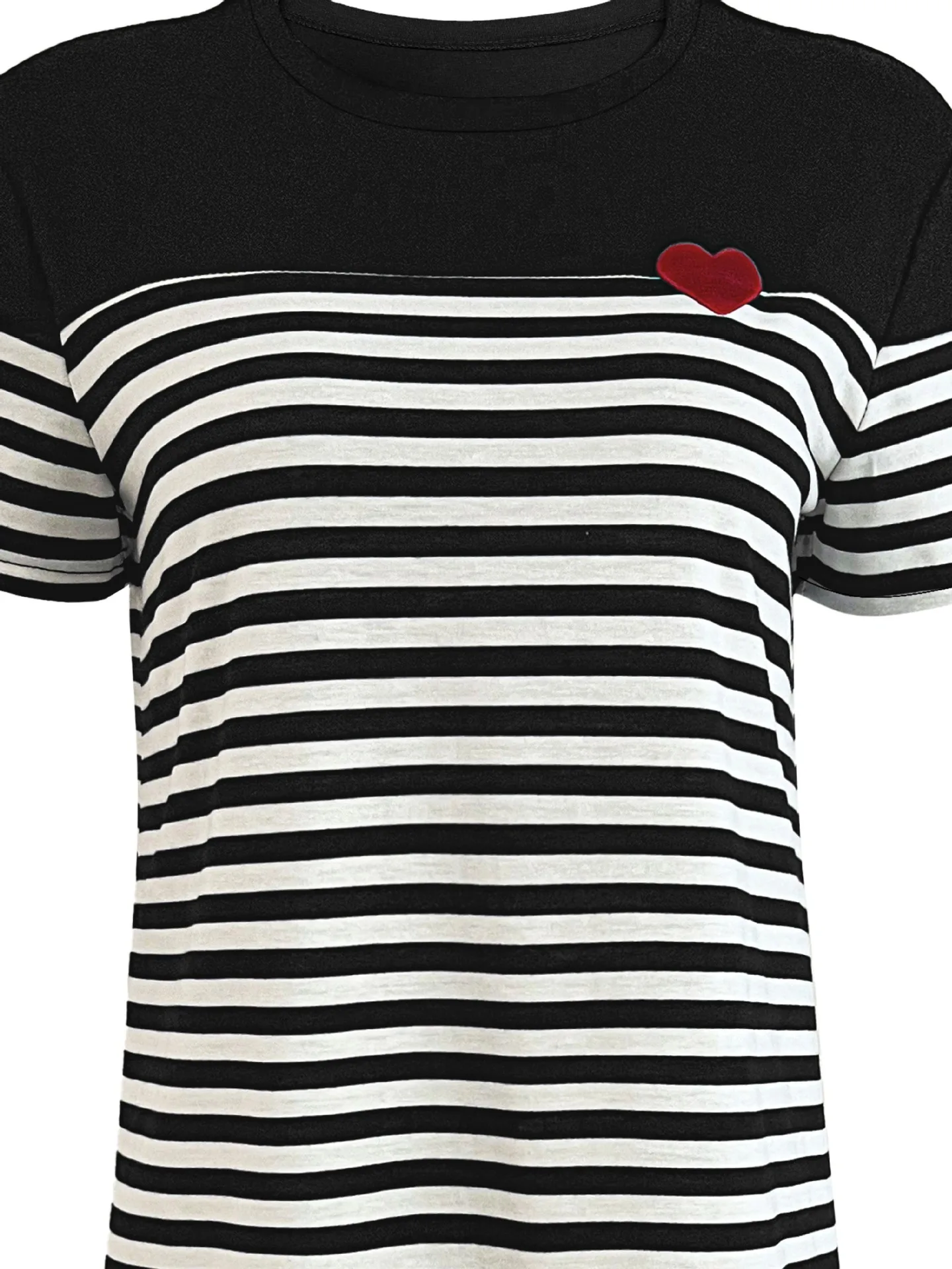 Hot-selling casual fashion round-neck black and white striped short-sleeved color-blocked T-shirt dress knitted dress for women