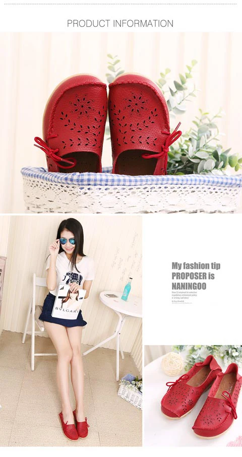 New Moccasins Women Flats Autumn sneakers Women Loafers Genuine Leather Female Shoes Slip On Ballet Bowtie Women Shoes Big Size