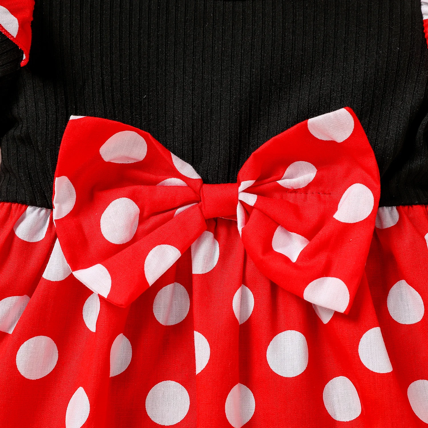 Newborn Baby Girl Polka Dot Dress With Bow Outfit - Soft Summer Wear for Infants - Cute Clothing + Headband