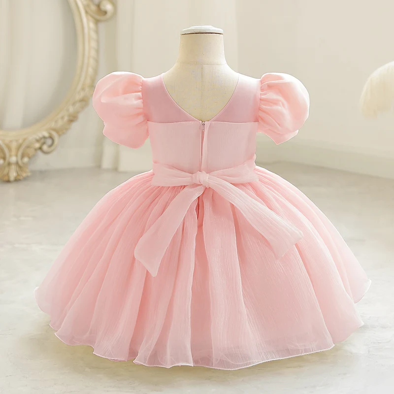 Baby Girls 1st Birthday Baptism Beading Dress For Girls Princess Luxury Costumes Kids Party Clothes Toddler Dresses