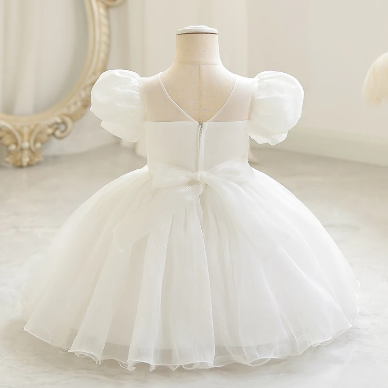 Baby Girls 1st Birthday Baptism Beading Dress For Girls Princess Luxury Costumes Kids Party Clothes Toddler Dresses
