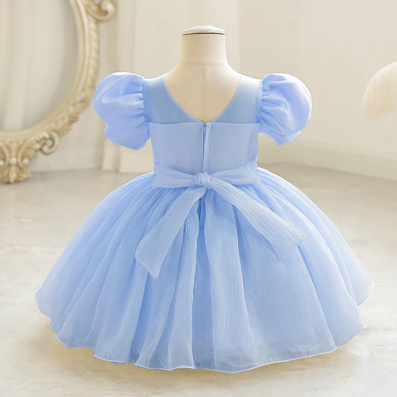 Baby Girls 1st Birthday Baptism Beading Dress For Girls Princess Luxury Costumes Kids Party Clothes Toddler Dresses