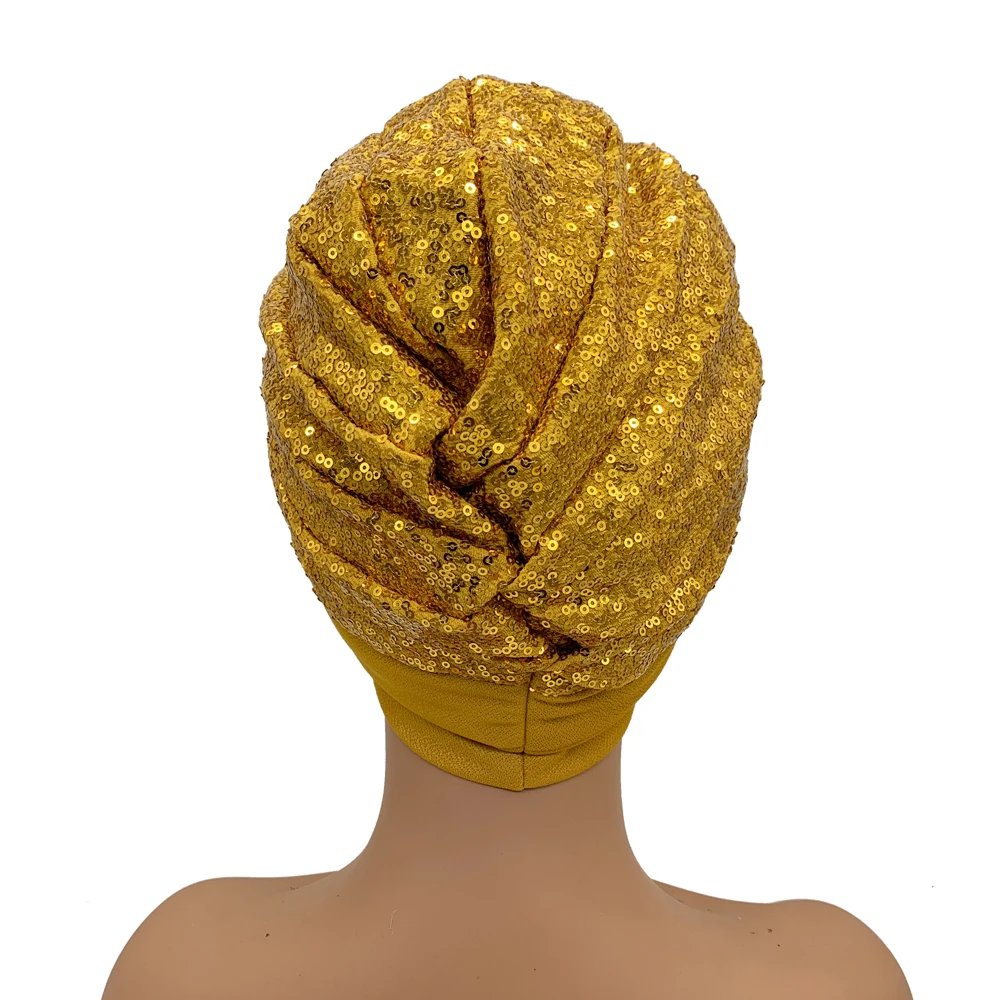 Luxury Rhinestones Turban Cap for Women Soft Comfortable Head Wraps Muslim Headscarf Bonnet Turbante Mujer