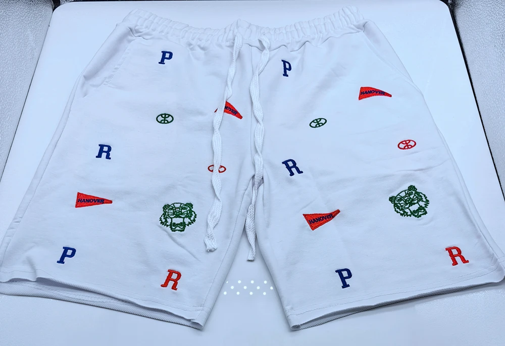 Mens Skinny Cotton Sporting Running Shorts Streetwear Bodybuilding Embroidered Fitness Short pants Jogger Gyms sport Shorts