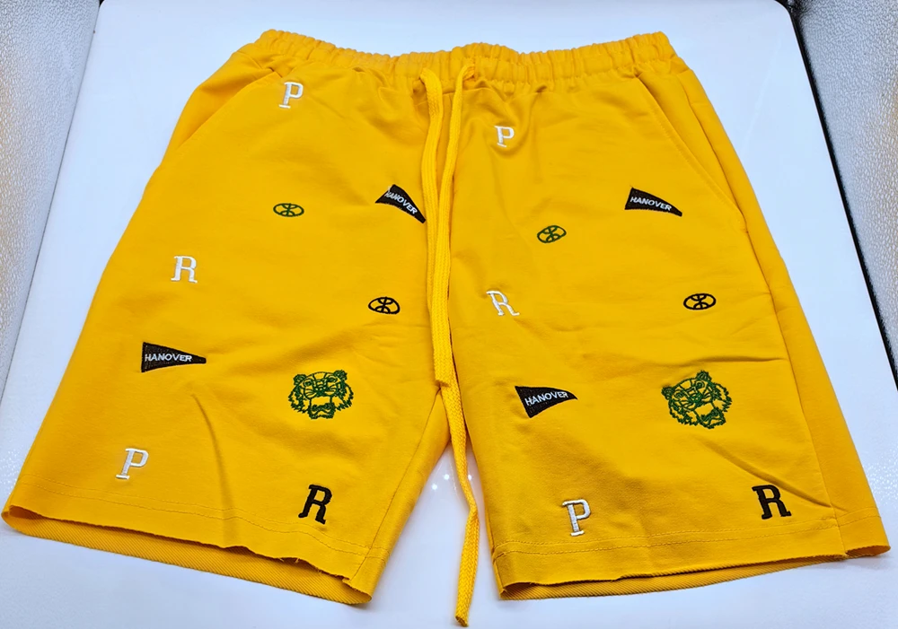 Mens Skinny Cotton Sporting Running Shorts Streetwear Bodybuilding Embroidered Fitness Short pants Jogger Gyms sport Shorts