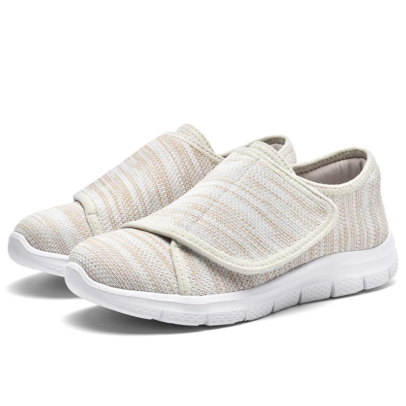 Women Diabetes Shoes For Wide Fat Foot Hallux Valgus Bunion Swollen Feet Non-Slip Anti-Skid Plus Big Size 41 42 43 44