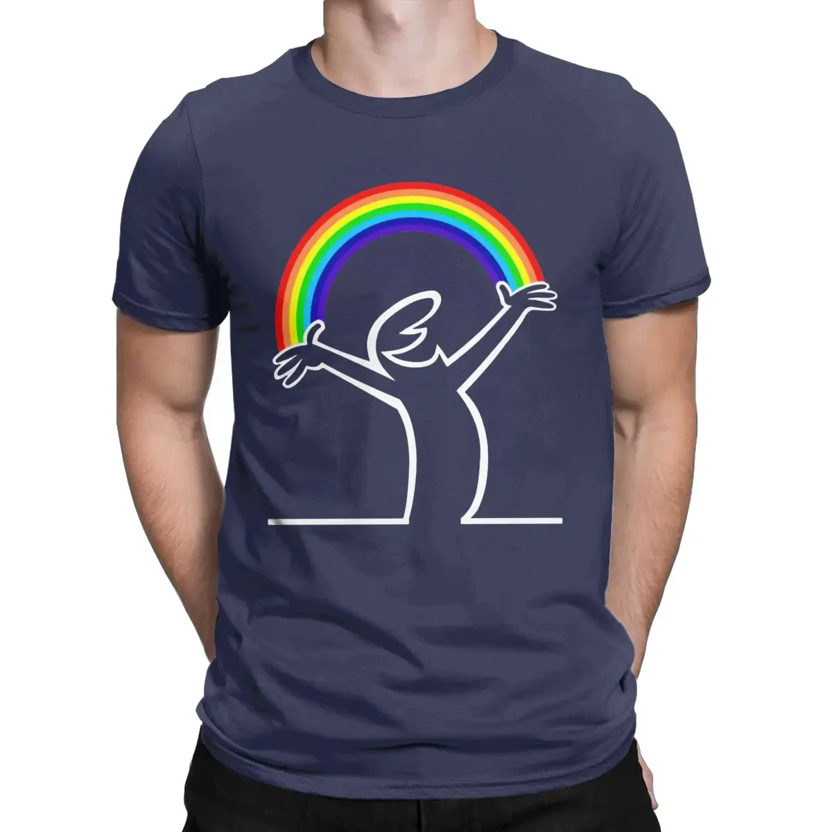 La Linea Men Lineman Rainbow La Linea T Shirt 100% Cotton Clothing Vintage Short Sleeve O Neck Tees Birthday Present T-Shirt