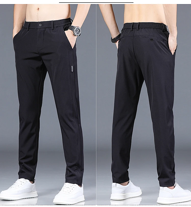 Spring and Autumn Men's Golf Slim Fit Pants High Quality Elastic Fashion Trend Versatile Casual Breathable Pants Three Colors