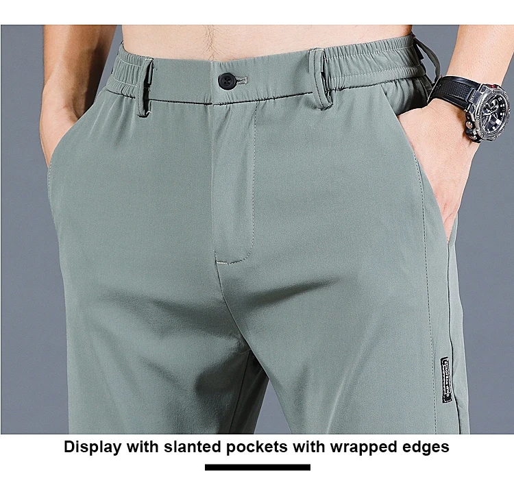 Spring and Autumn Men's Golf Slim Fit Pants High Quality Elastic Fashion Trend Versatile Casual Breathable Pants Three Colors