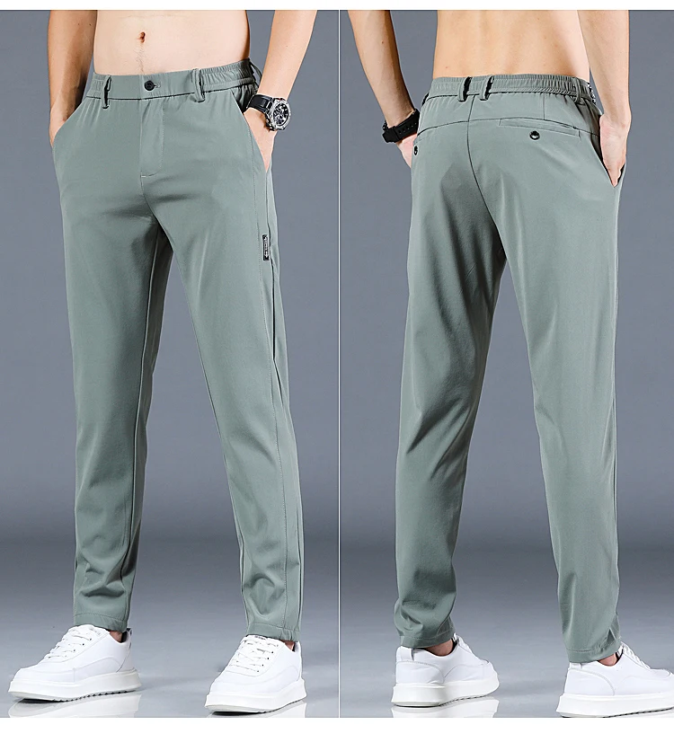 Spring and Autumn Men's Golf Slim Fit Pants High Quality Elastic Fashion Trend Versatile Casual Breathable Pants Three Colors