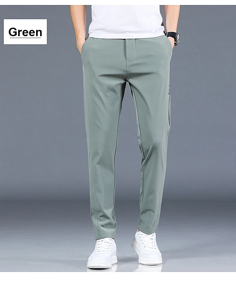 Spring and Autumn Men's Golf Slim Fit Pants High Quality Elastic Fashion Trend Versatile Casual Breathable Pants Three Colors