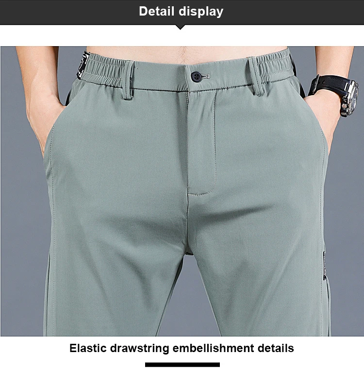 Spring and Autumn Men's Golf Slim Fit Pants High Quality Elastic Fashion Trend Versatile Casual Breathable Pants Three Colors