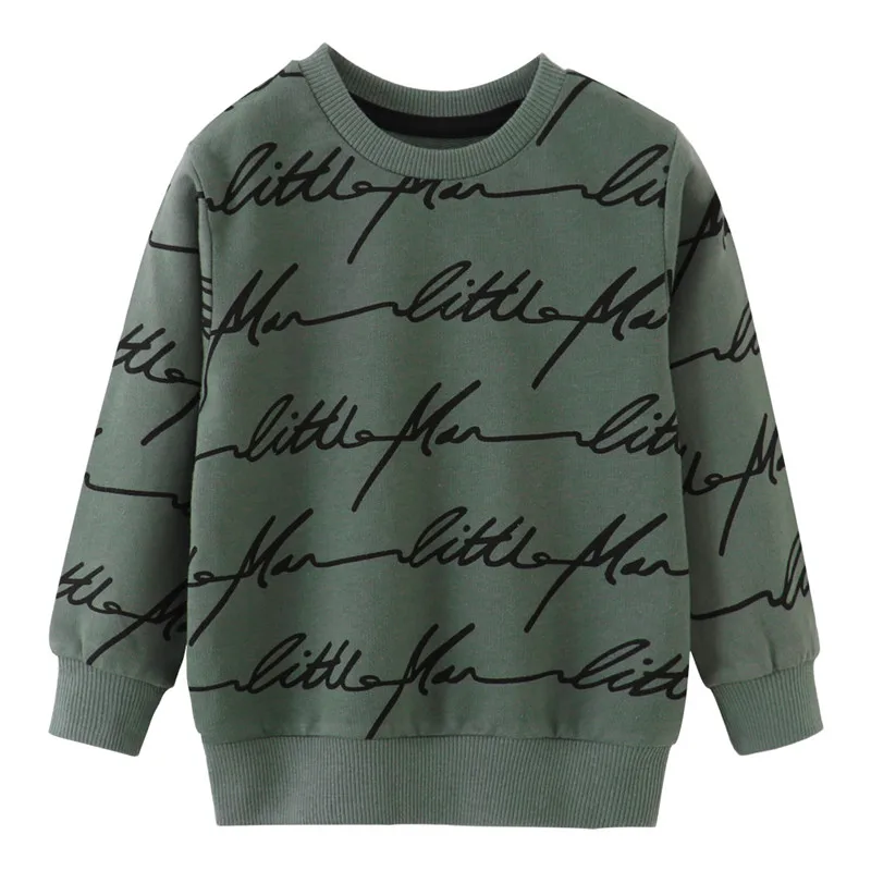 Jumping Meters Long Sleeve Autumn Spring Kids Sweatshirts With Letters Print Boys Girls Clothes Hot Selling Toddler Shirts Tops