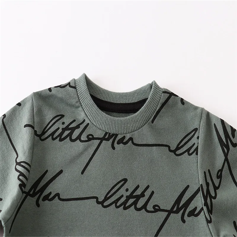 Jumping Meters Long Sleeve Autumn Spring Kids Sweatshirts With Letters Print Boys Girls Clothes Hot Selling Toddler Shirts Tops