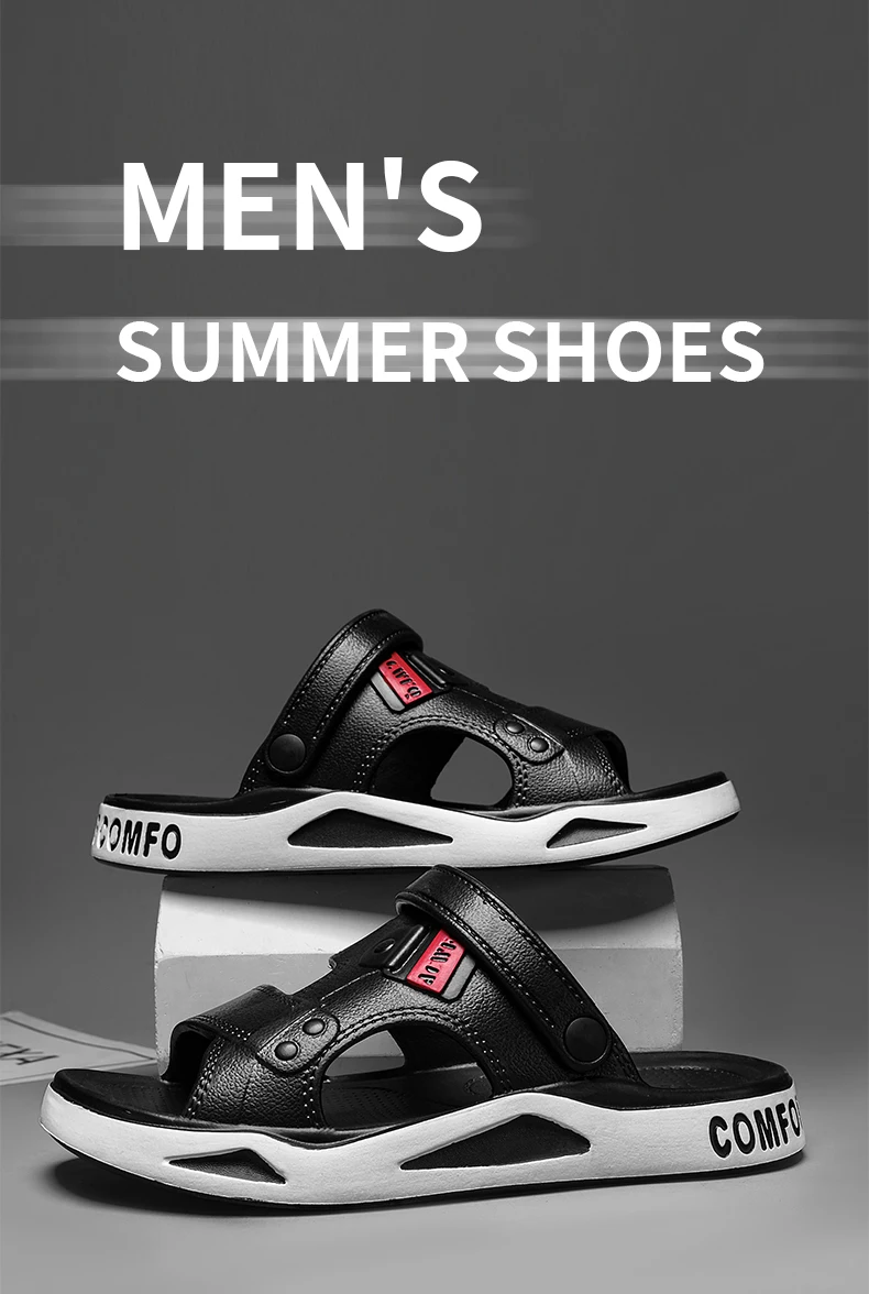 Men's Slippers Summer New Sandals EVA Light Adult Thick-soled Beach Shoes Non-slip Open-toe Sandals  for Outdoor