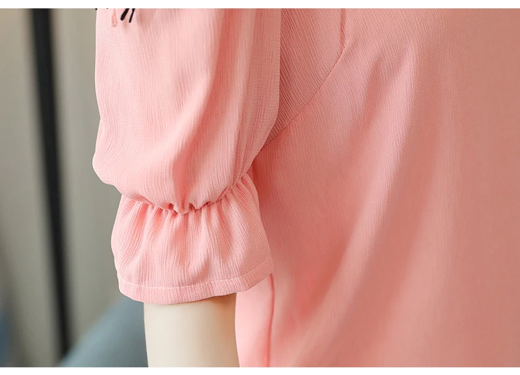 Women Summer Blouses 2024 Short Sleeve Chiffon Women Blouse Shirt Sexy Slash Neck Off Shoulder Top Womens Tops And Blouses B155