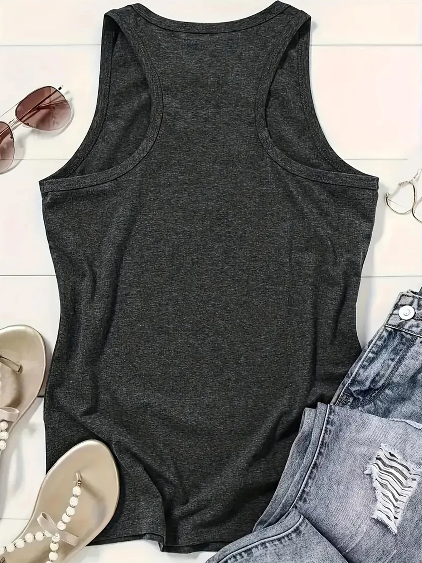 I'M JUST A Sweetheart Wiht A Temper Letter Print Women Tank Top Sleeveless Casual Summer New Crew Neck Tops for Women Clothes