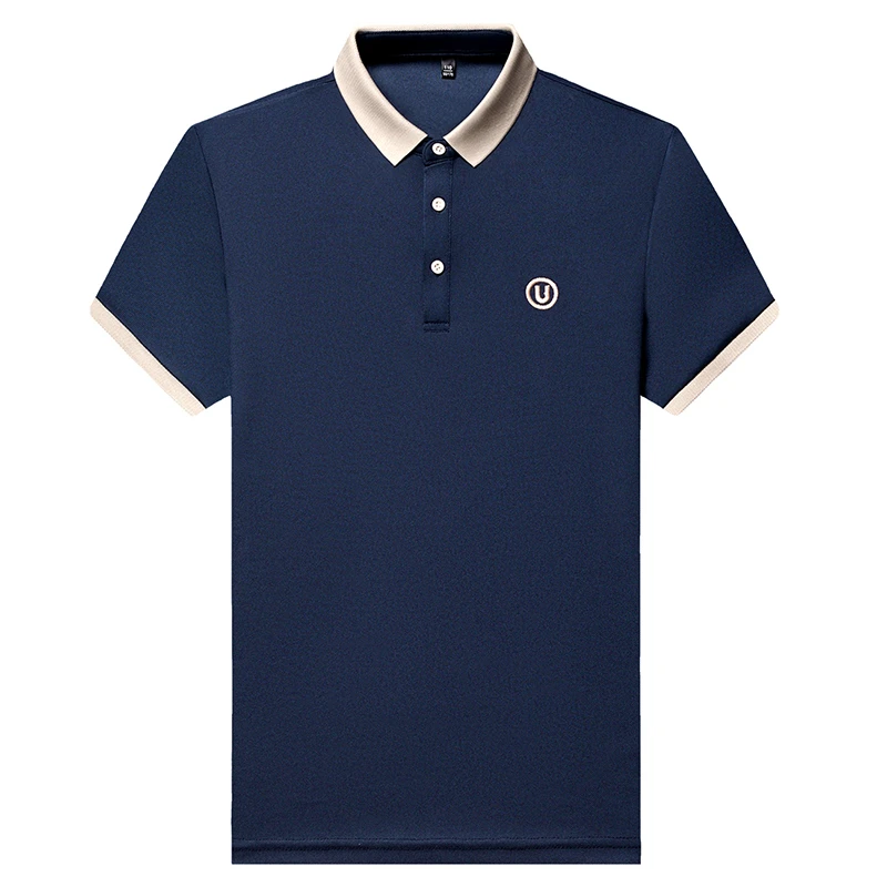 2026 Men's New Embroidered Cotton Business Leisure Short Sleeved POLO Shirt Fashion Short Sleeved Comfortable and Breathable Top