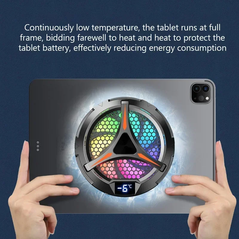 X42 Fan Phone Magnetic Cooler for Dedicated Tablet with Aluminum Laptop Tablet Stand Radiator Peltier Cooler for iPad iPhone Mac