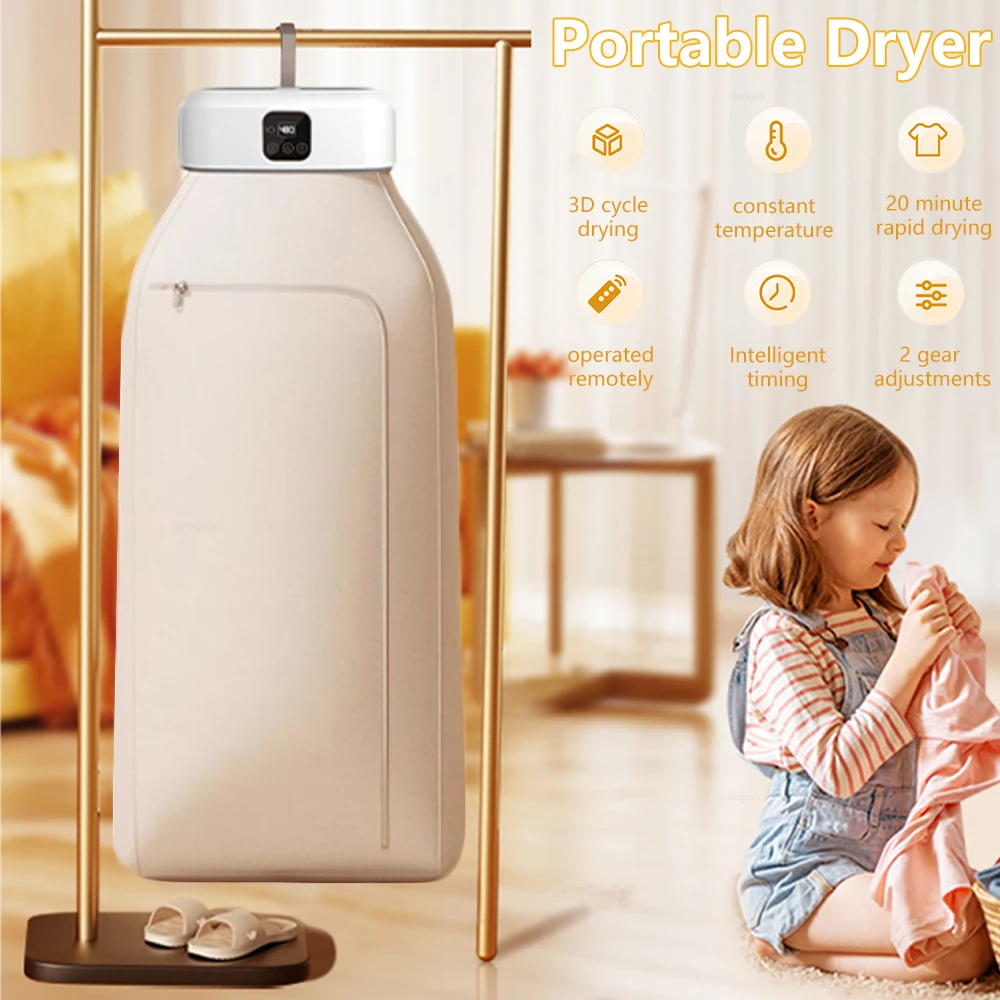 Portable Clothing Dryer Folding Electric Clothes Dryer Foldable Laundry Dryer UV Sterilization Electric Portable Clothing Dryer