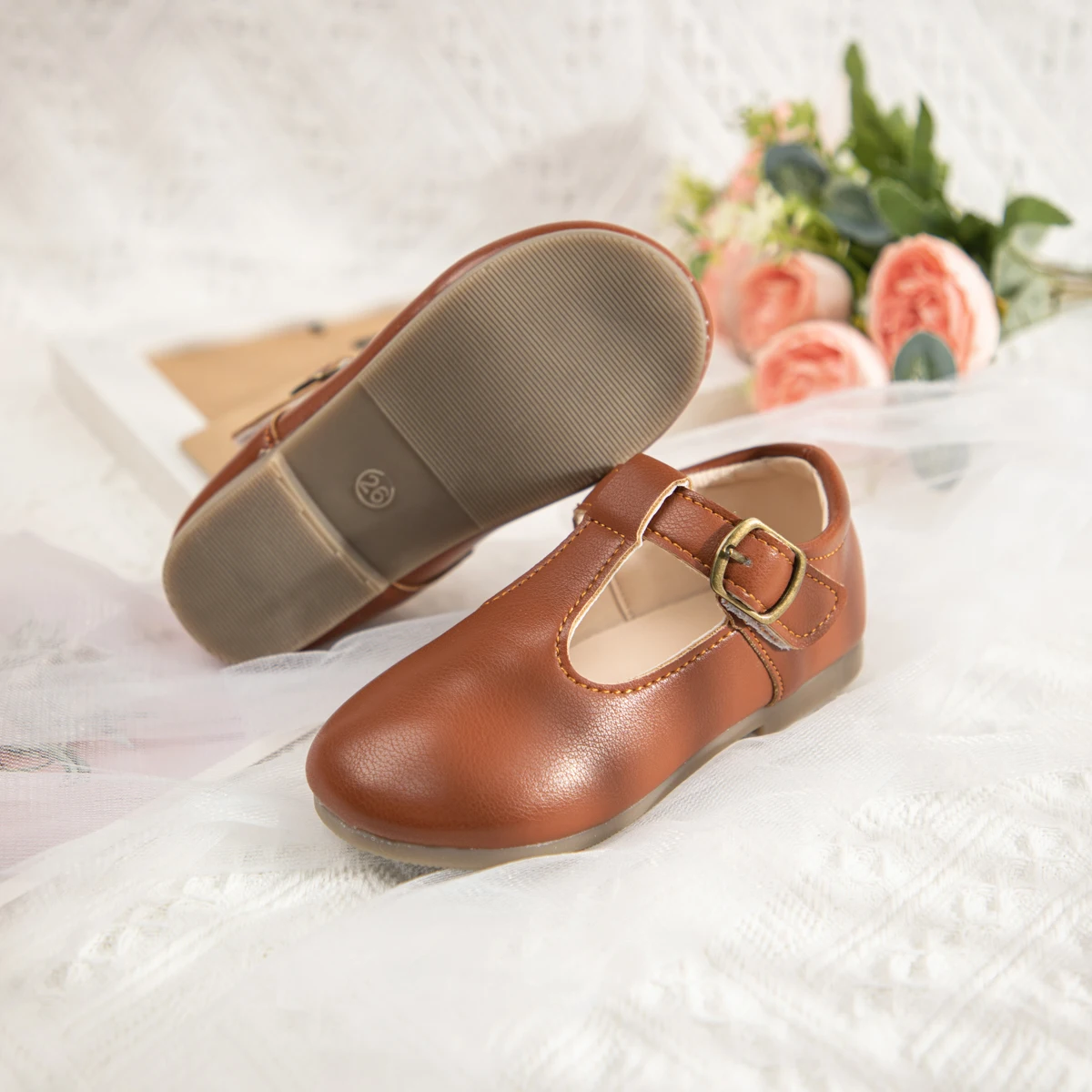 Meckior 2024 New Kids Girls Shoes New Moccasins Candy Color Soft Bottom Non-slip Children's Shoes Fashion Party Princess Shoes