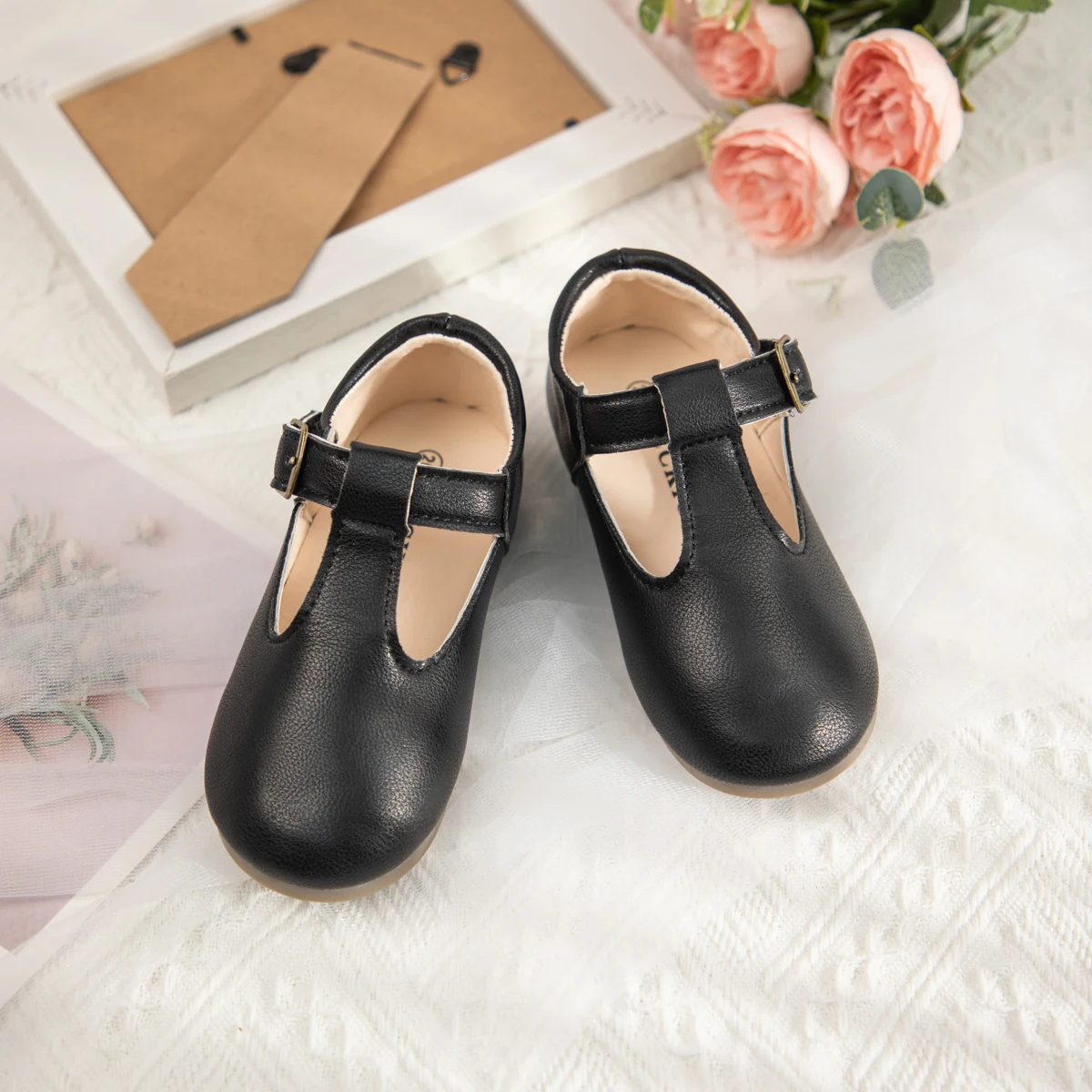 Meckior 2024 New Kids Girls Shoes New Moccasins Candy Color Soft Bottom Non-slip Children's Shoes Fashion Party Princess Shoes