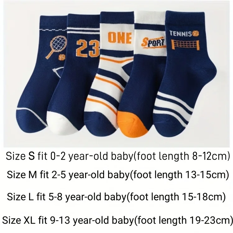 LDino 5 Pairs Boys Socks Autumn Cotton Socks Baby Dino Socks Child 1-14T Kids Cartoon Cars Pattern Sport Sock